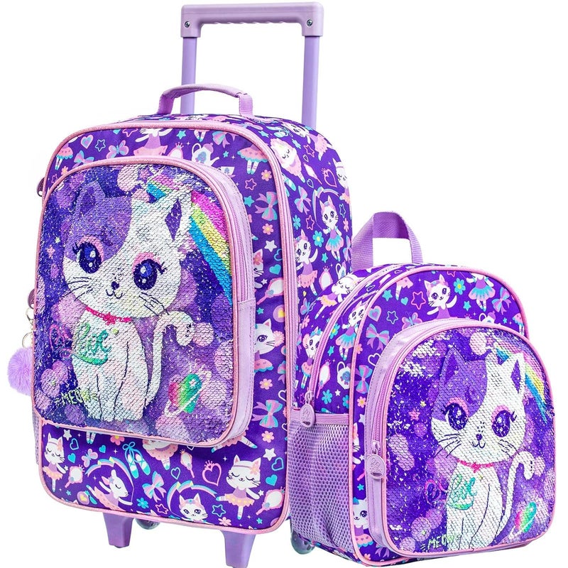 UFNDC Kids Luggage, Girls Suitcase Rolling with Wheels, Travel Carry on for Children Toddler Elementary - Image 1
